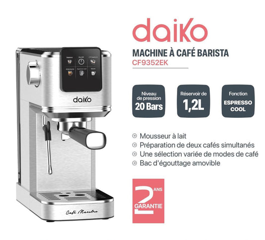 Machine à Café et Cappuccino - Espresso froid - INOX 20 BARS